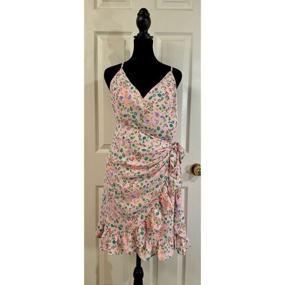 NWOT Lilly Pulitzer Summer Fruit Alysa Wrap Mini Dress Size 14 - Picture 2 of 9